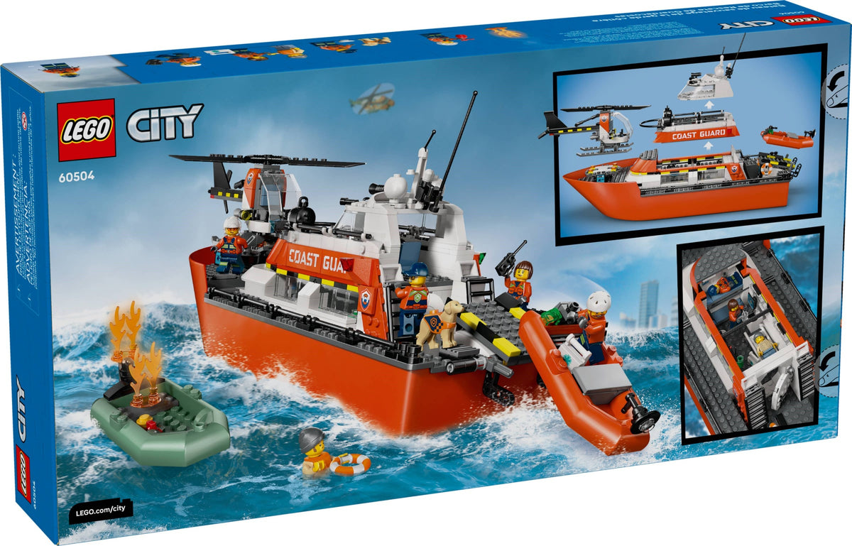 LEGO City 60504 Rettungsboot der Küstenwache mit Hubschrauber