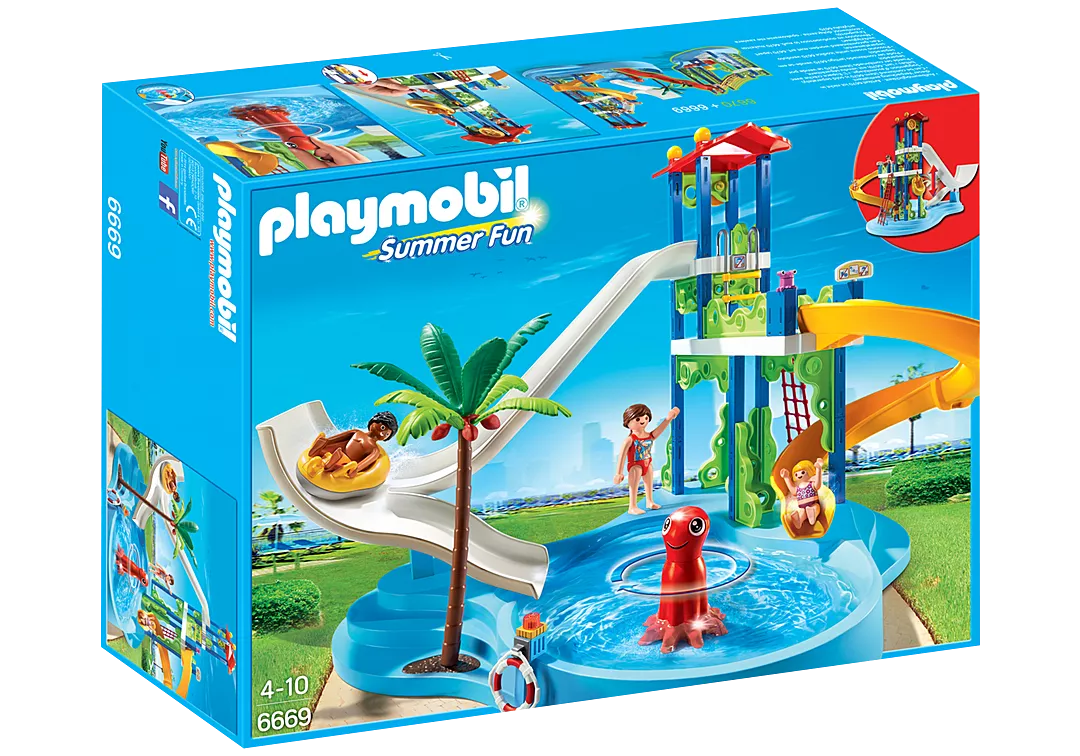 PLAYMOBIL 6669 Aquapark mit Rutschentower