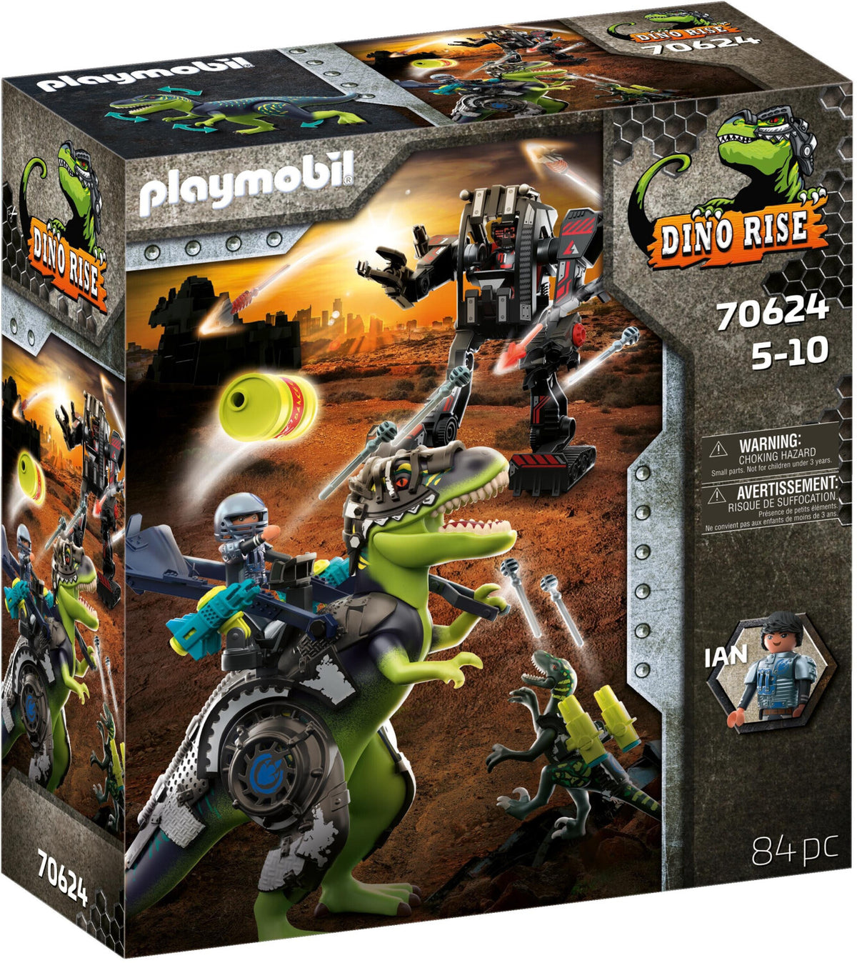 PLAYMOBIL 70624 Dino Rise T-Rex: Gefecht der Giganten