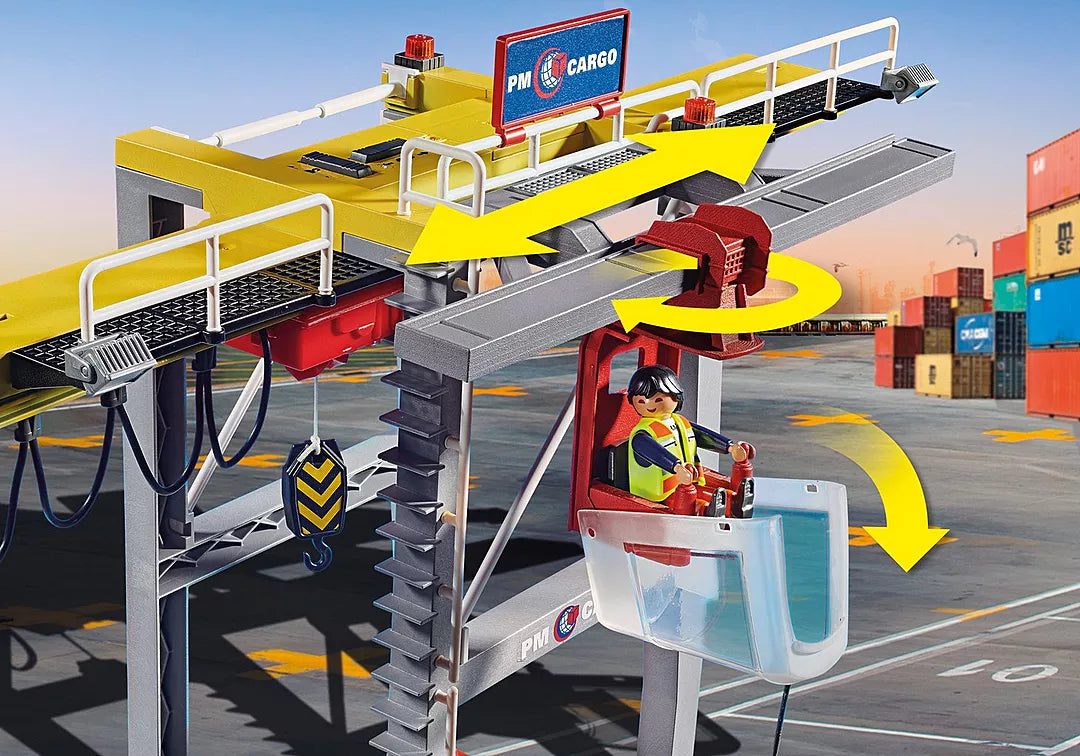 PLAYMOBIL 70770 Portalkran mit Containern
