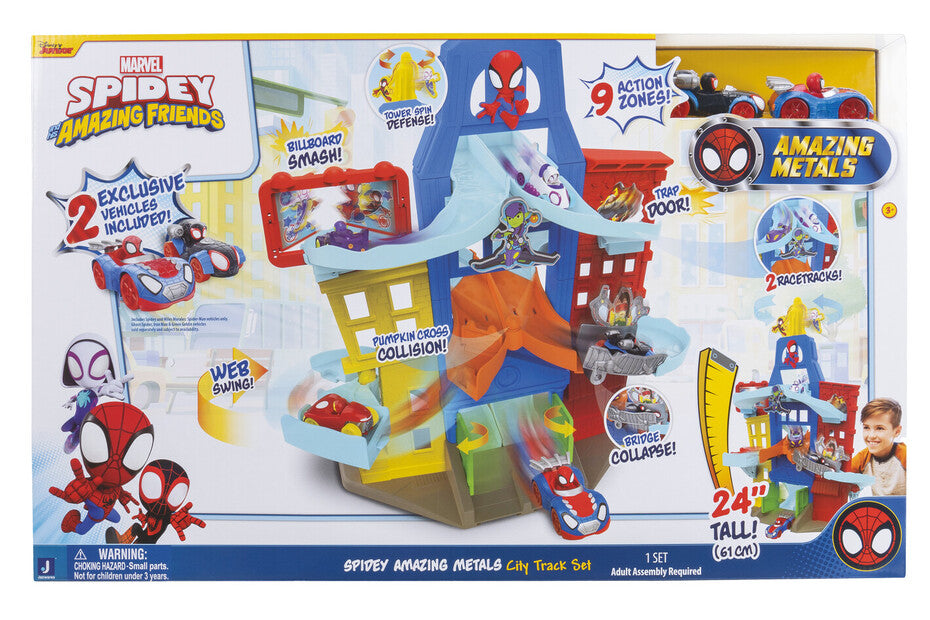 Marvel Spidey and His Amazing Friends Amazing Metals City Track Set