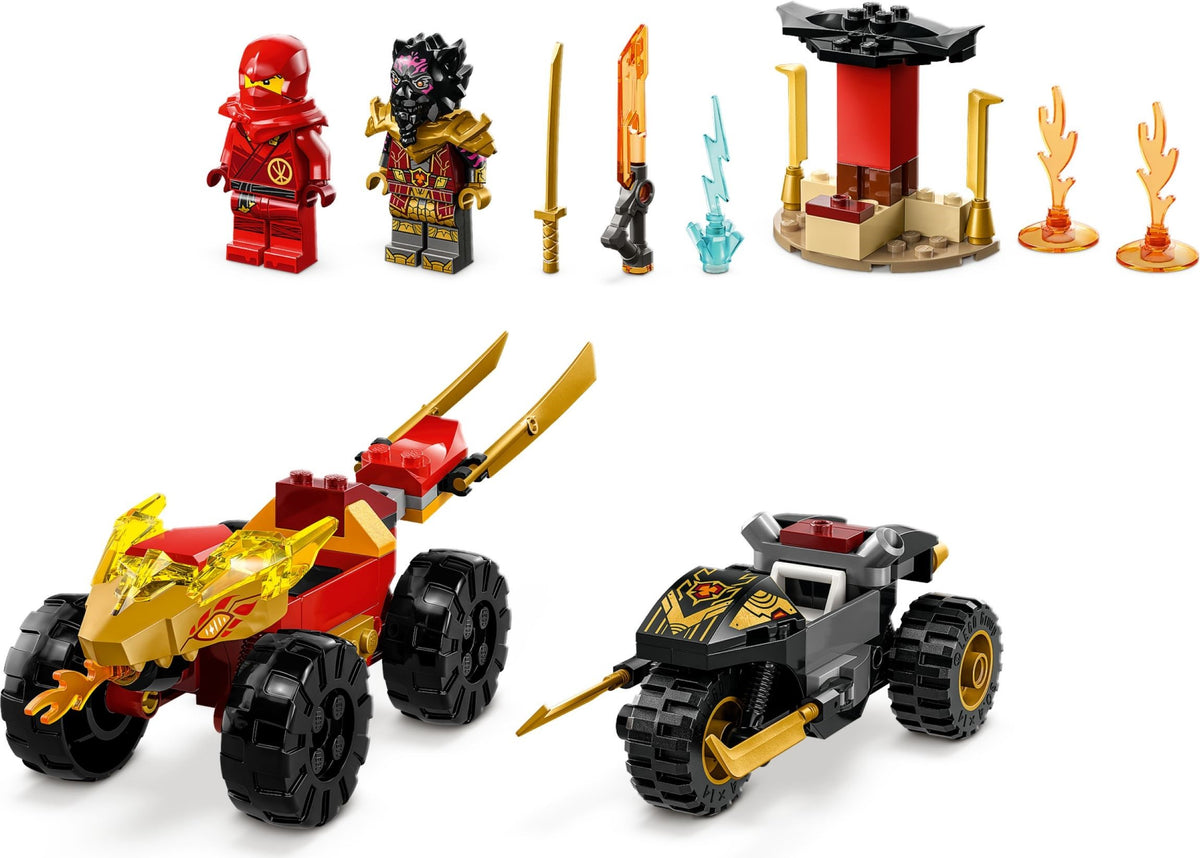 LEGO Ninjago 71789 Verfolgungsjagd mit Kais Flitzer und Ras‘ Motorrad