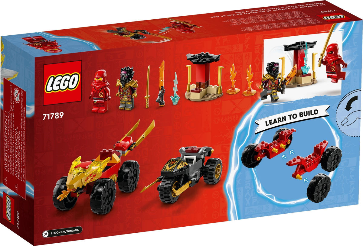 LEGO Ninjago 71789 Verfolgungsjagd mit Kais Flitzer und Ras‘ Motorrad