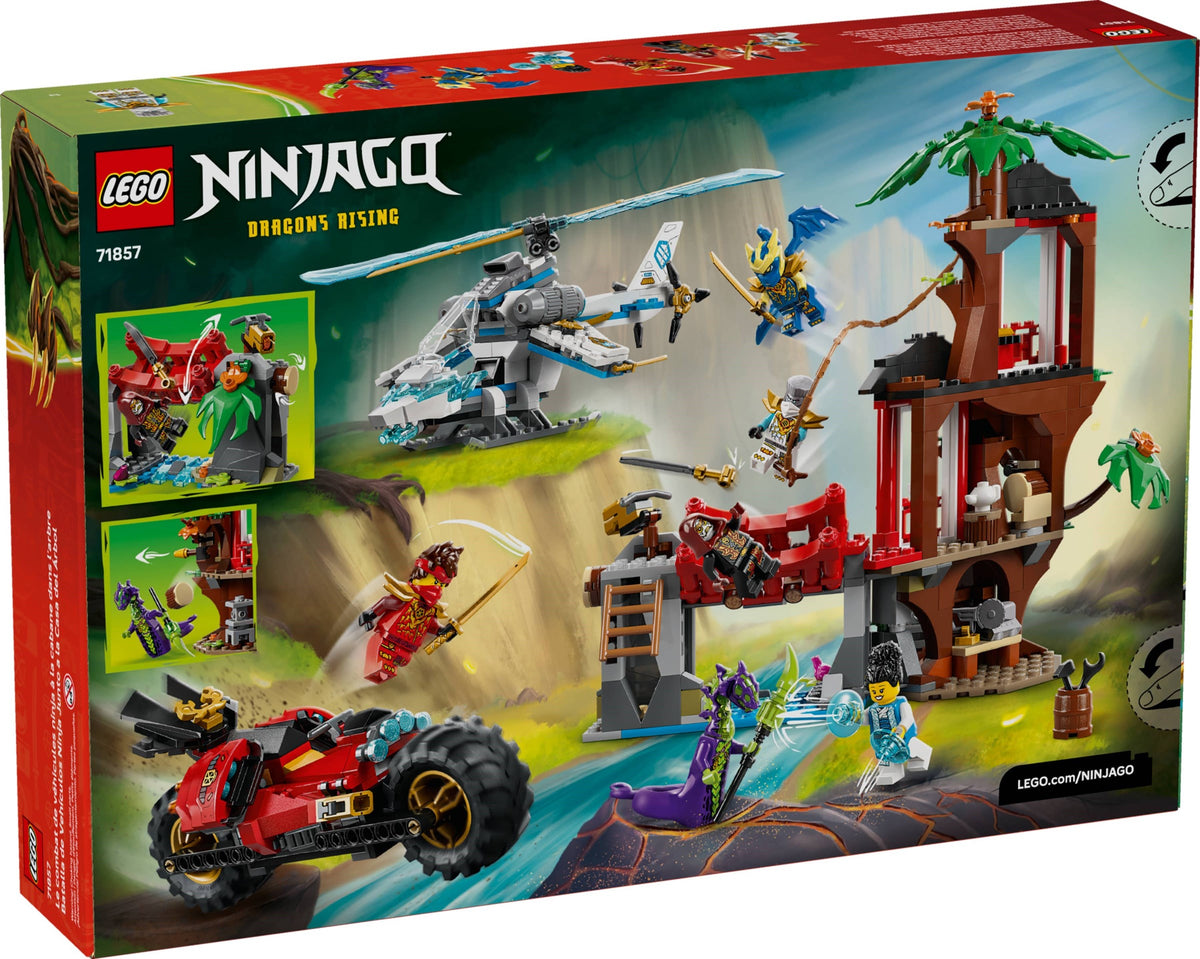 LEGO Ninjago 71857 Showdown am Baumhaus mit dem Ninja-Bike