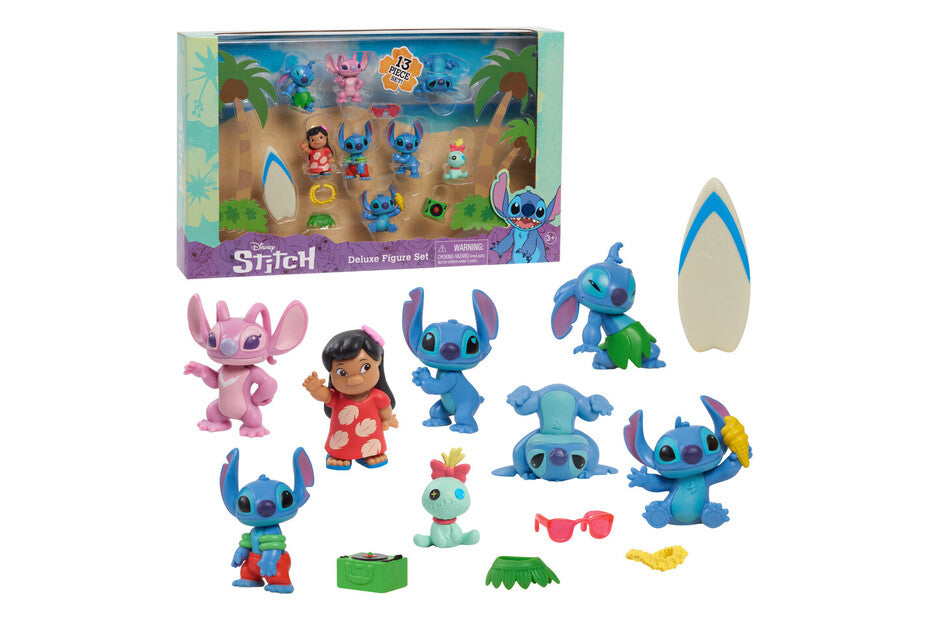 Disney Lilo &amp; Stich Deluxe Sammelbox mit 8 Figuren und Zubehör