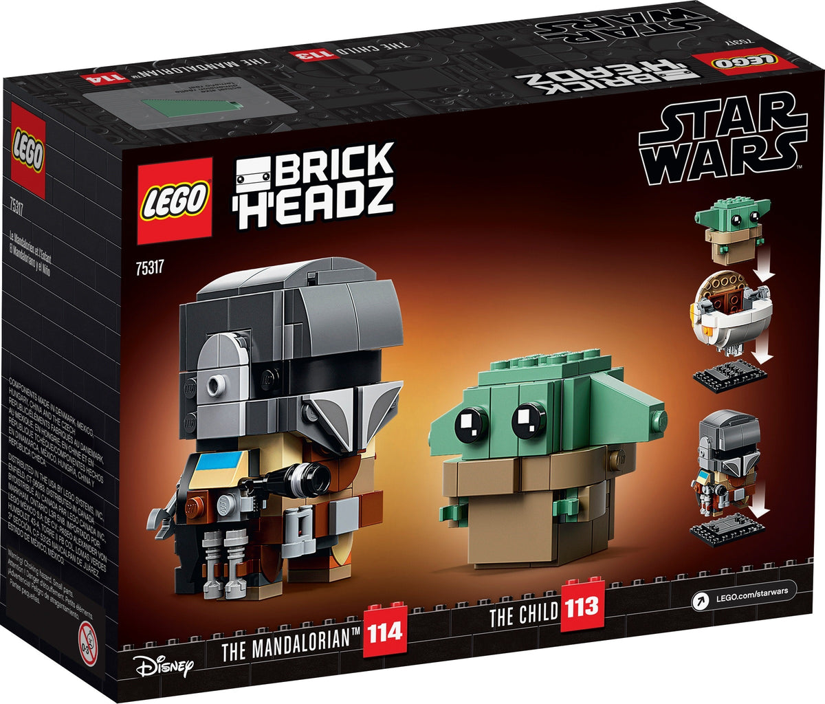 LEGO Brickheadz Star Wars 75317 Der Mandalorianer und das Kind