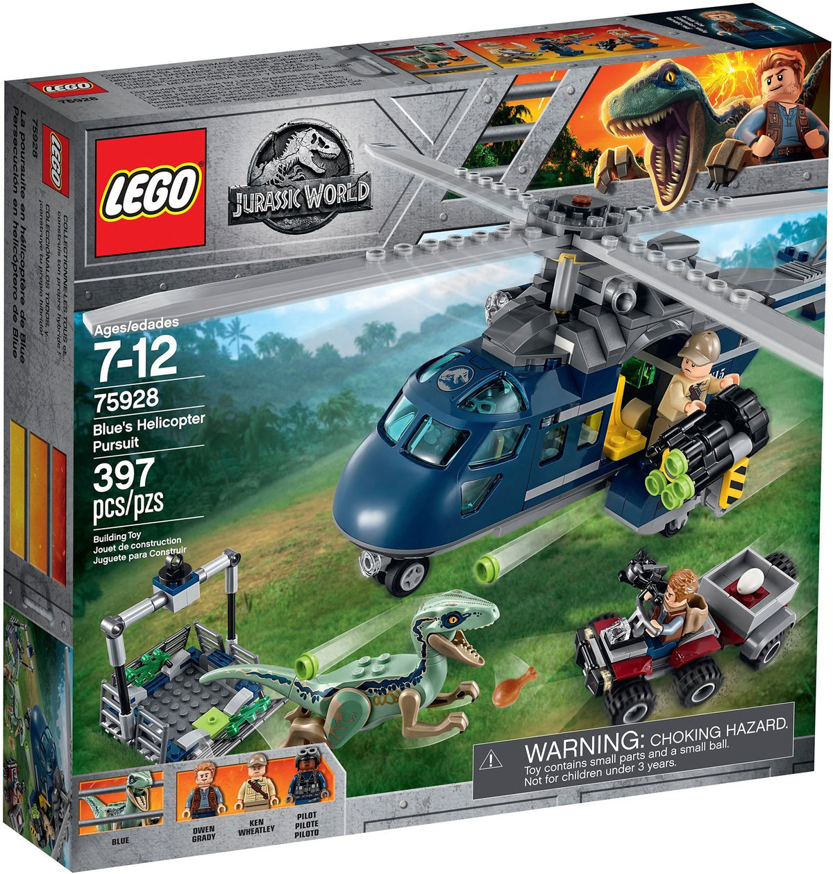 LEGO Jurassic World 75928 Blue&#39;s Hubschrauber-Verfolgungsjagd