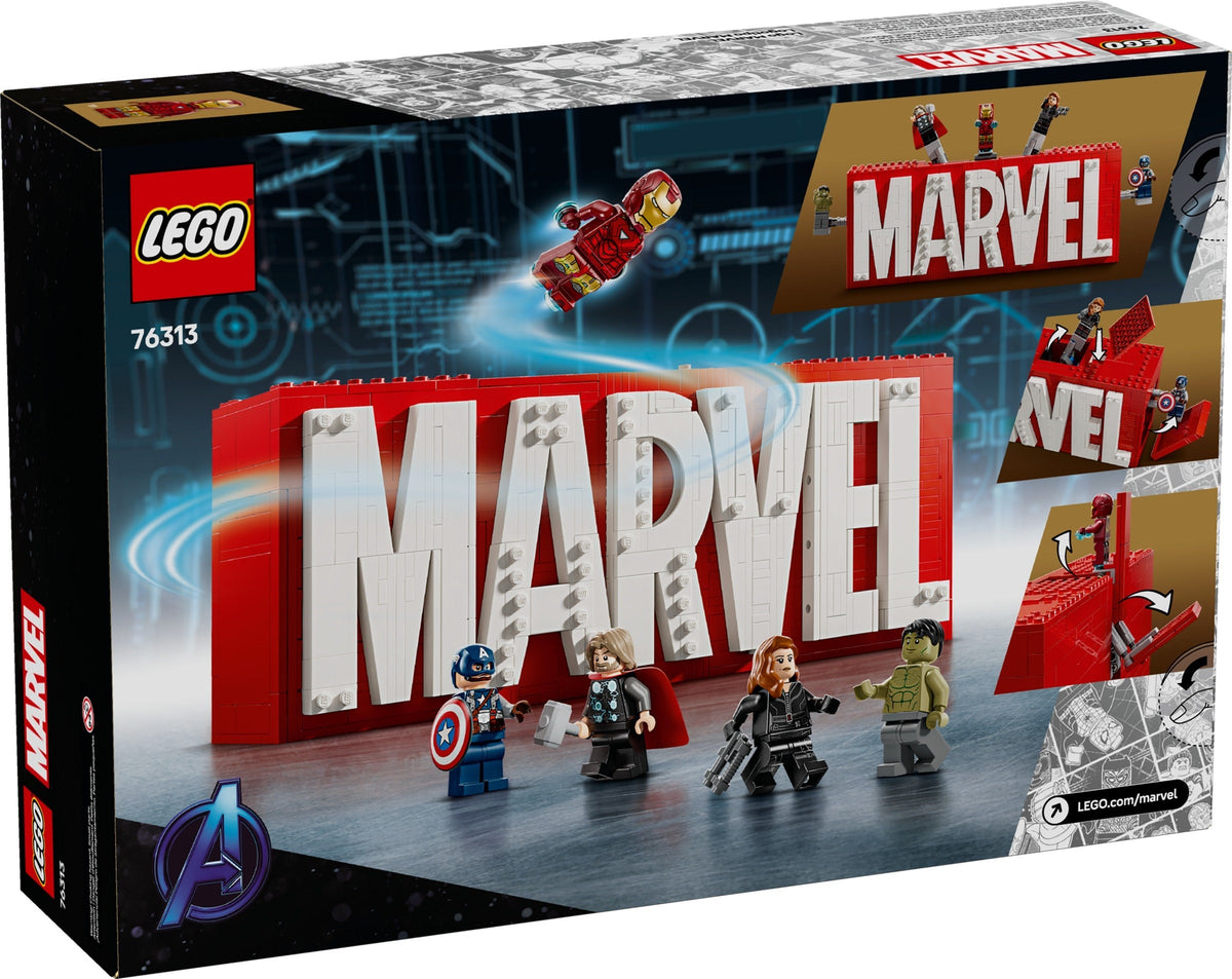 LEGO Marvel Super Heroes 76313 MARVEL Logo & Minifiguren