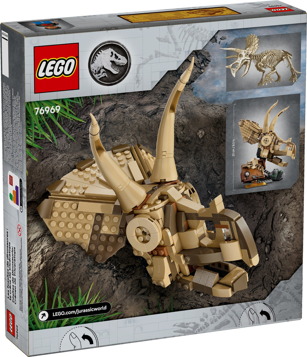 LEGO JURASSIC WORLD 76969 Dinosaurier-Fossilien: Triceratops-Schädel