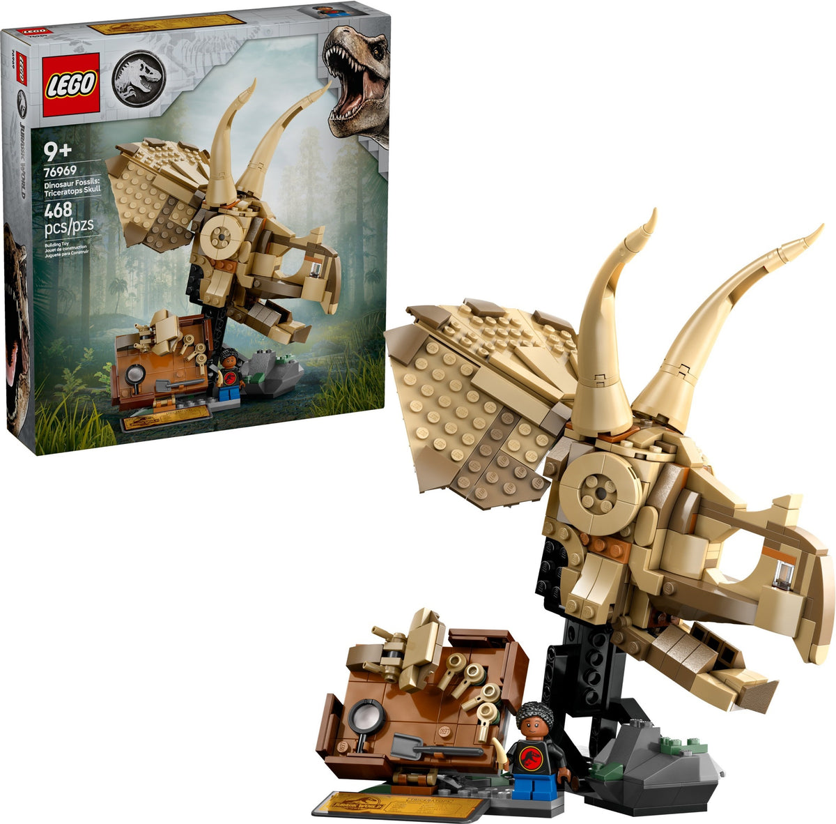 LEGO JURASSIC WORLD 76969 Dinosaurier-Fossilien: Triceratops-Schädel