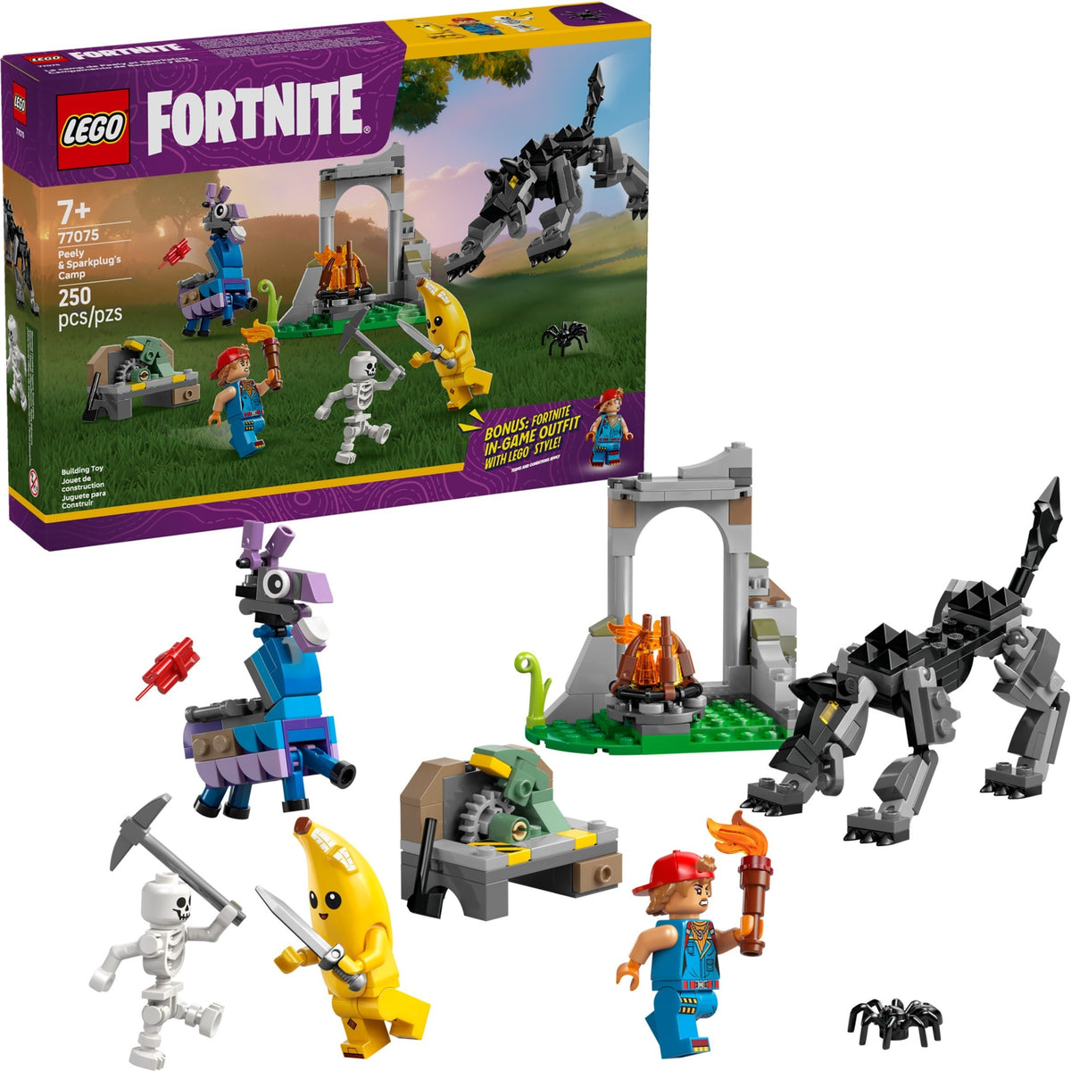 LEGO Fortnite 77075 Das Lager von Schali und der Zündkerzenkünstlerin