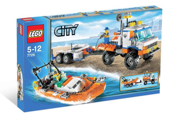 LEGO City 7726 Strand-Truck der Küstenwache mit Schnellboot