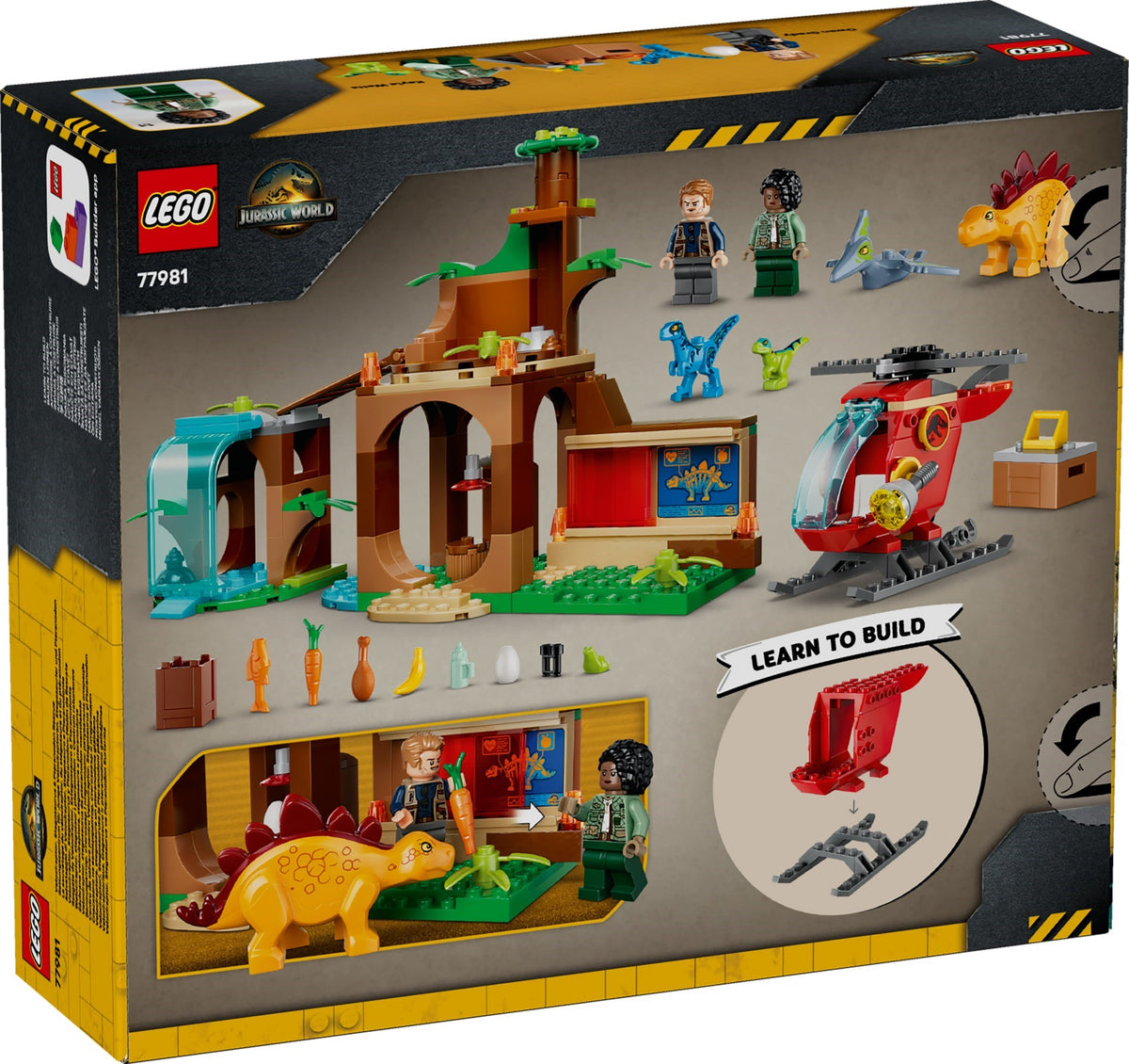 LEGO JURASSIC WORLD 77981 Rettungszentrum für Junge Velociraptoren, Stegosaurier und Pteranodon