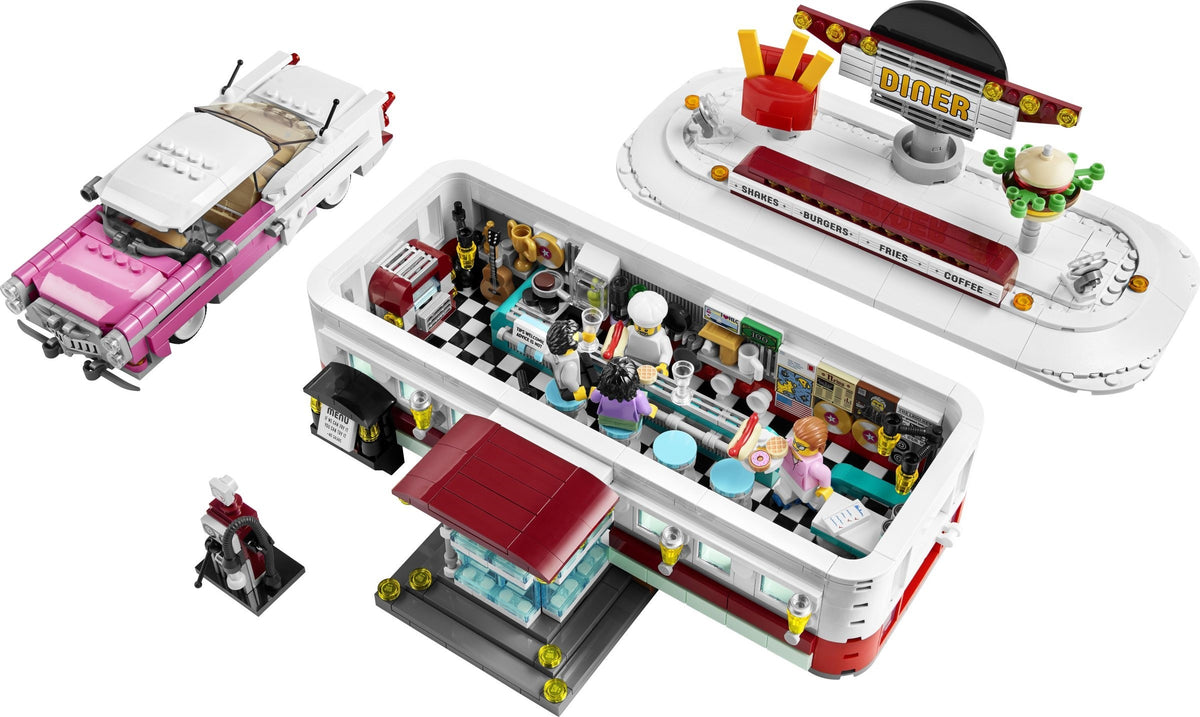 LEGO Bricklink 910011 Diner Restaurant aus den 1950er-Jahren