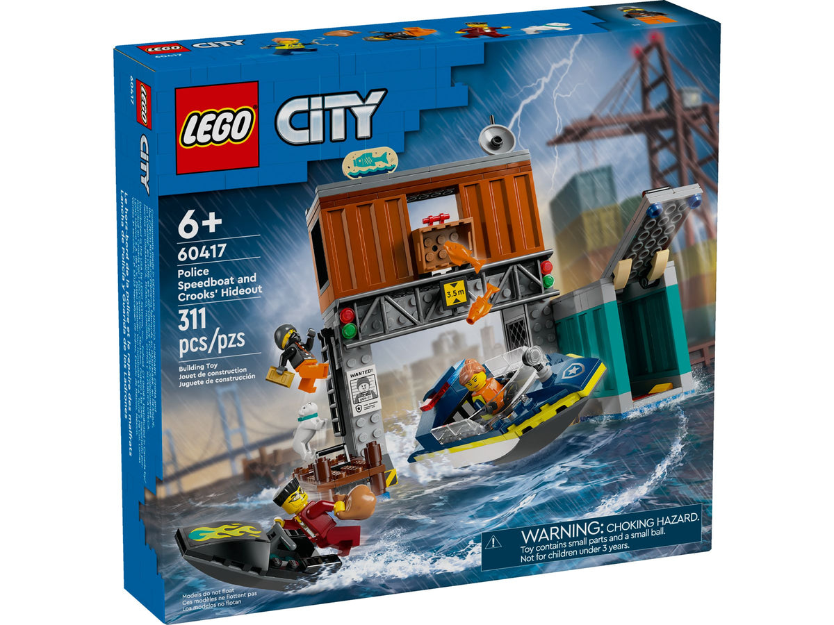 LEGO City 60417 Polizeischnellboot und Ganovenversteck