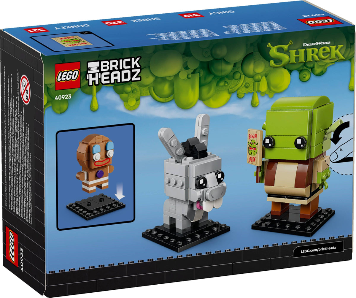 LEGO BrickHeadz 40923 Die Figuren Shrek, Donkey und Gingy