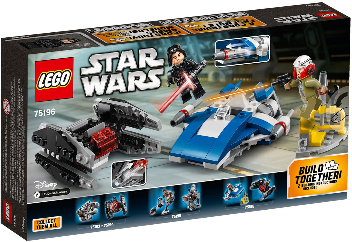 LEGO Star Wars 75196 A-Wing vs. TIE Silencer Microfighters