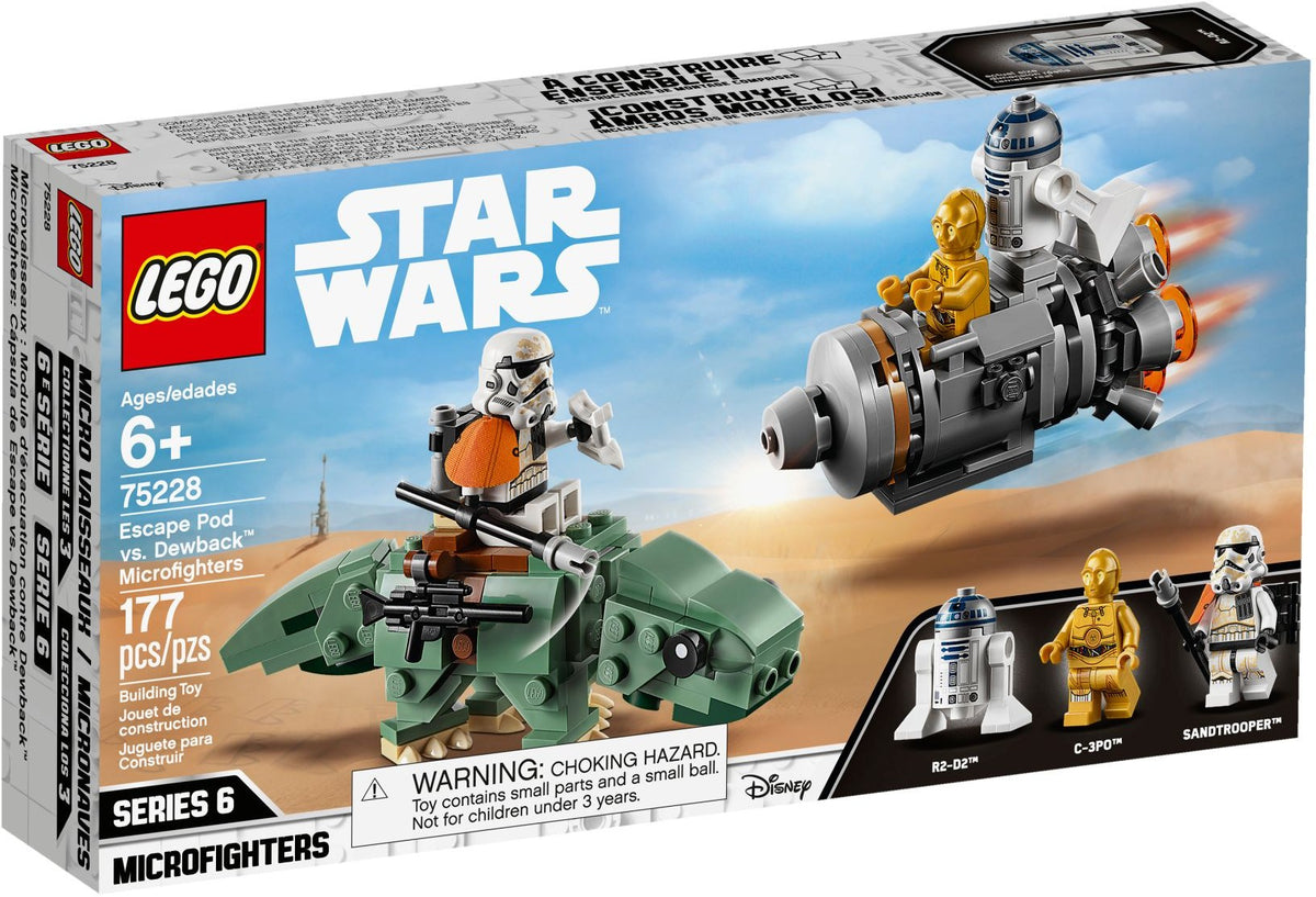 LEGO Star Wars 75228 Escape Pod vs. Dewback Microfighters