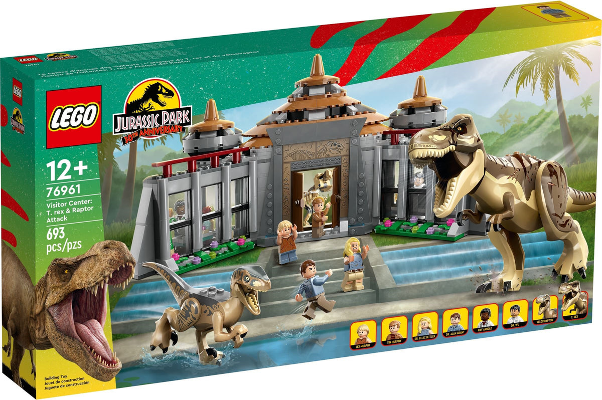 LEGO JURASSIC PARK 76961 ANGRIFF DES T. REX UND DES RAPTORS AUFS BESUCHERZENTRUM